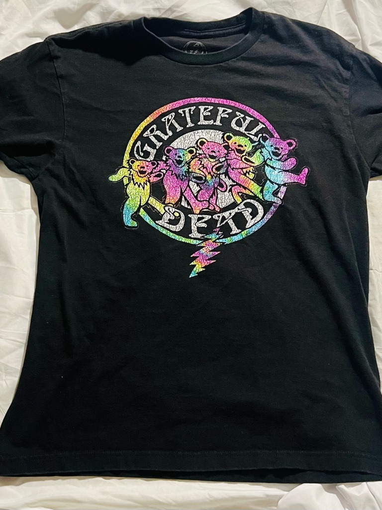 60s Rock Band Grateful Dead Bears Dancing T Shirt Mens M